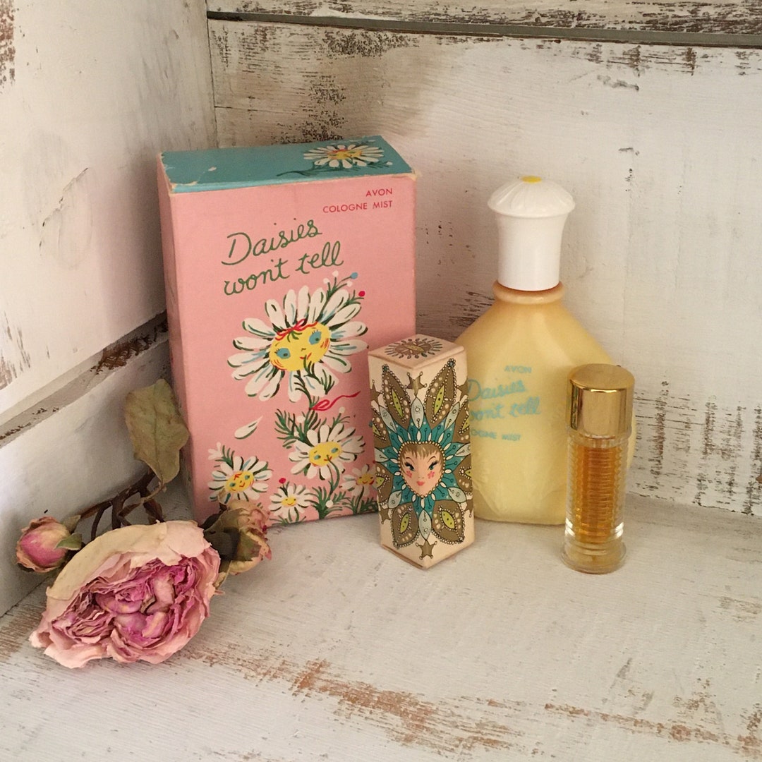Vintage 1960s Perfume in Original Boxes, Daisies Won't Tell and