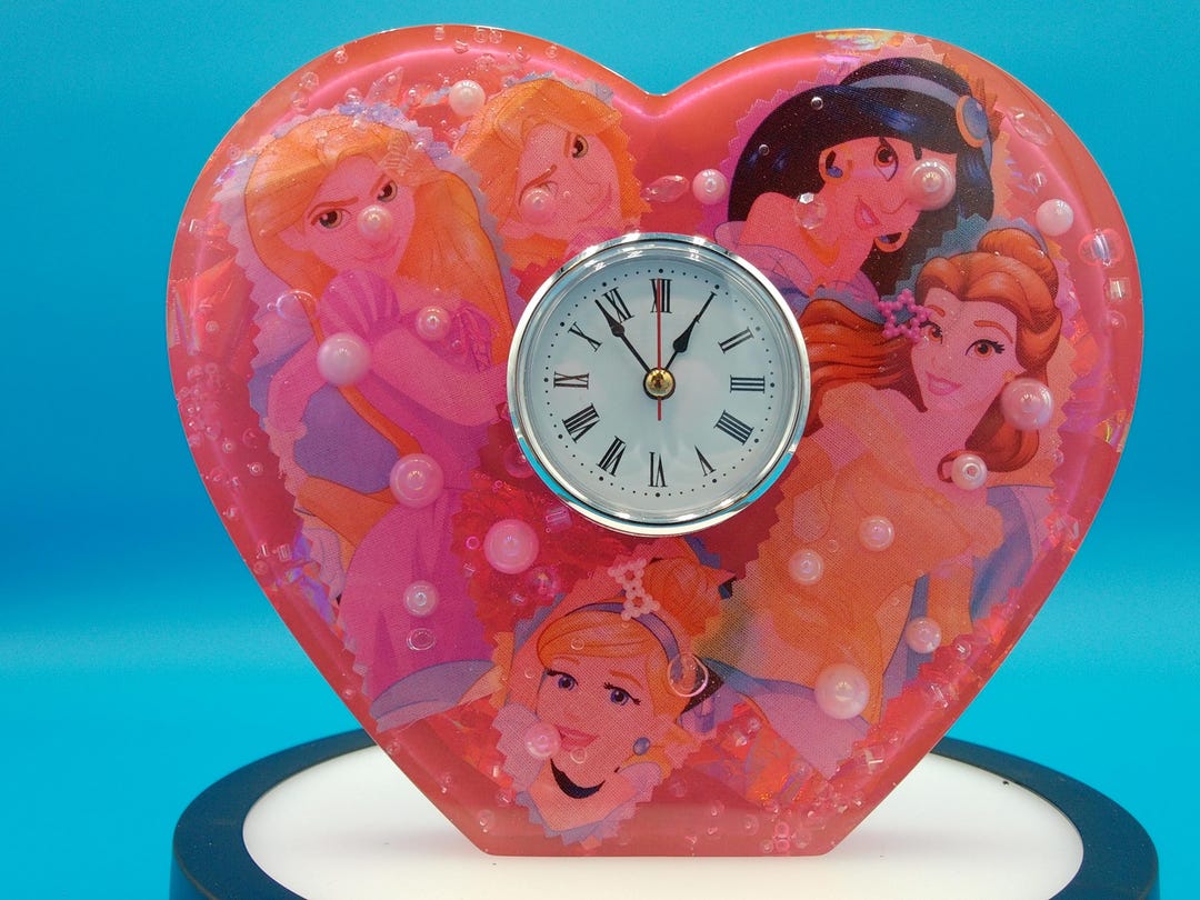 Princess Clock Drawing Princess Mantel Clock - Etsy