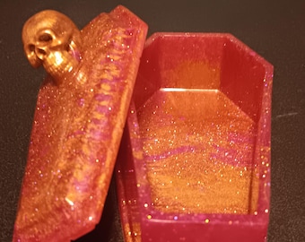 Resin coffin trinket tray