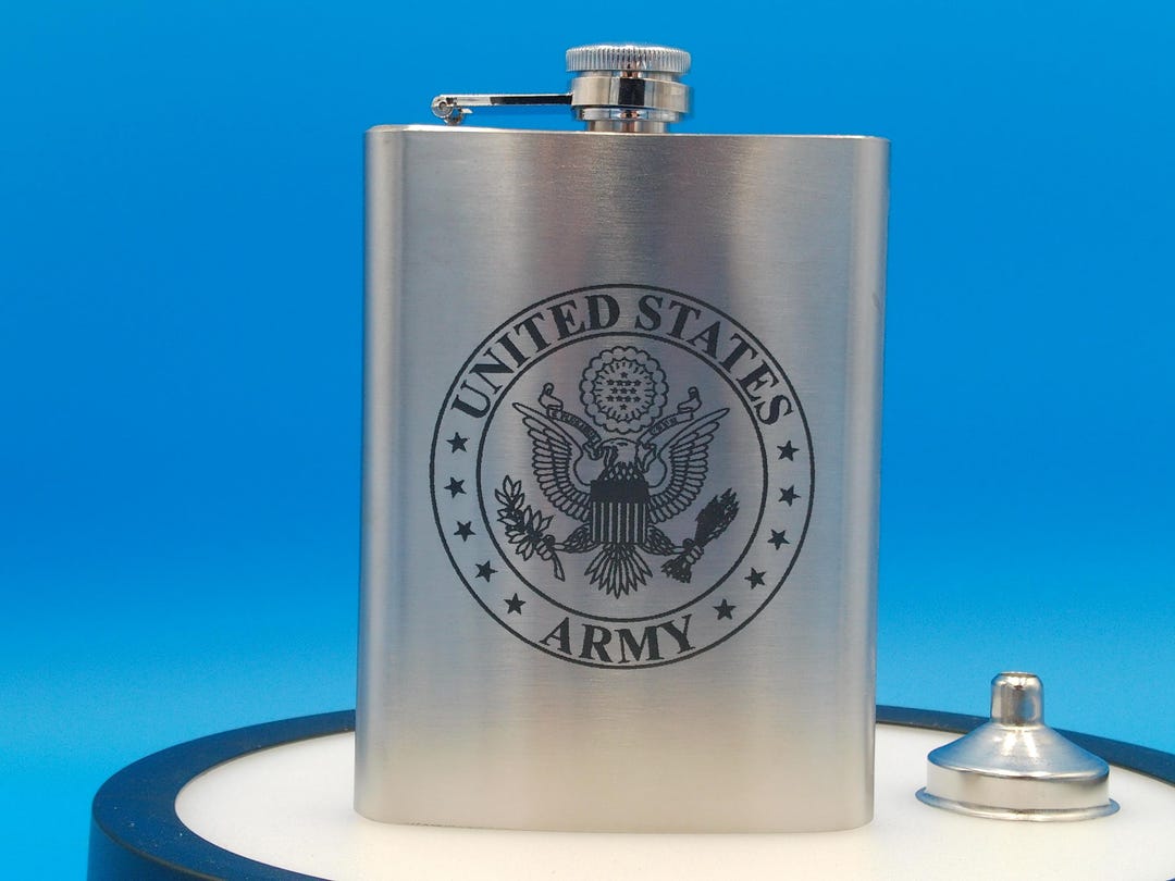 United States Army 8oz Flask Stainless Steel - Etsy
