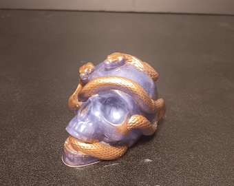 Blue and Bronze snake skull