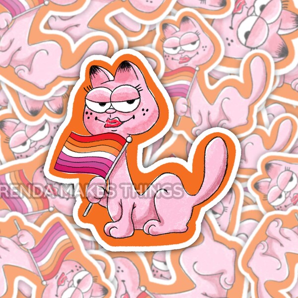 Garfield Pride Sticker - Lesbian Arlene