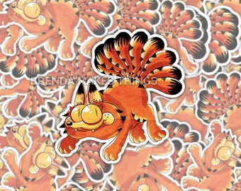 Garfield Yokai Sticker - Nine-Tailed Garf