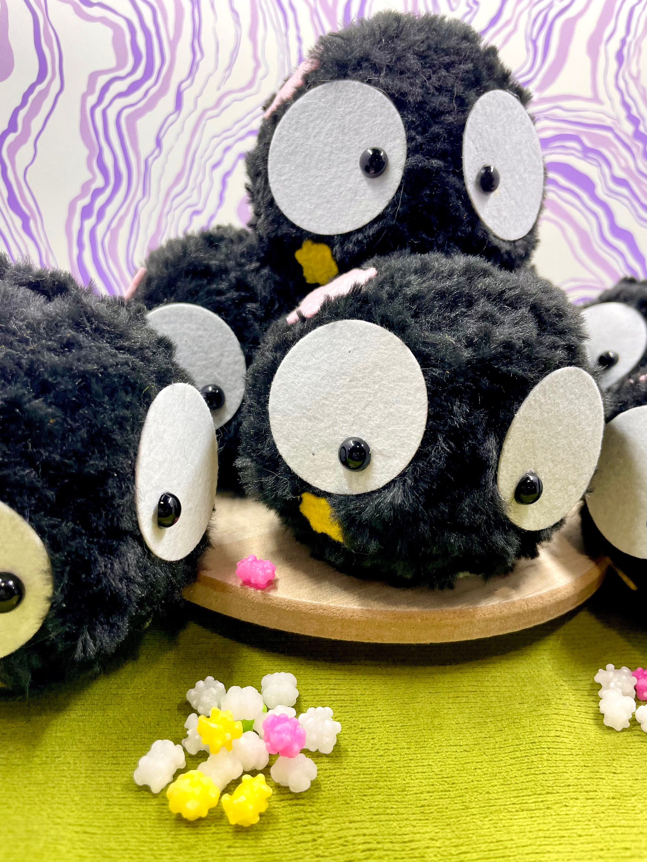 Spirited Away Soot Sprite 2 Cling Plush with Suction Cup, 1 Each