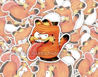 Garfield Yokai Sticker - Haunted Garf Lantern