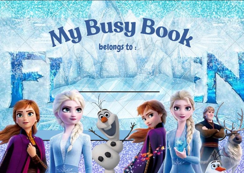 Editable and Printable Busy Books Frozen Theme - Etsy