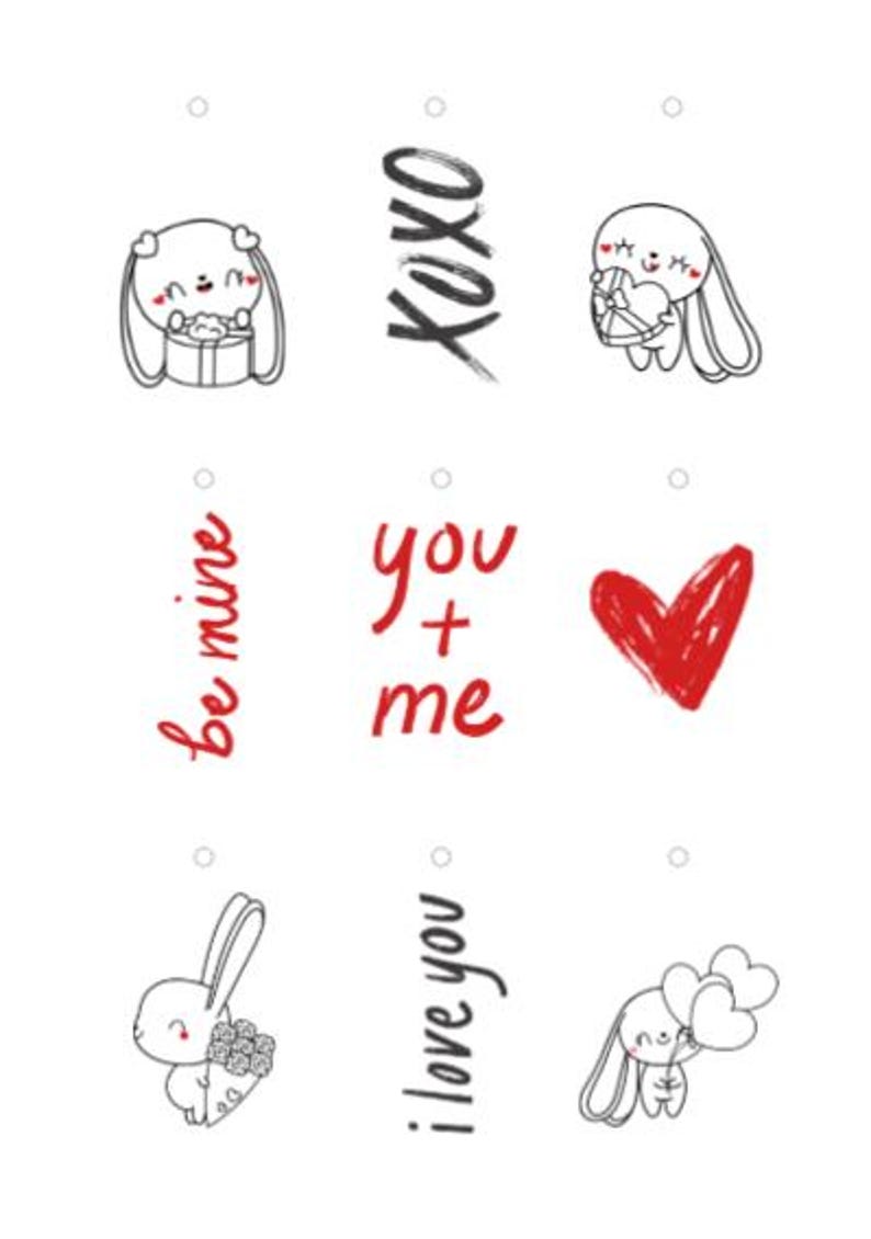 Editable and Printable Valentines Gift Tags and Stickers - Etsy