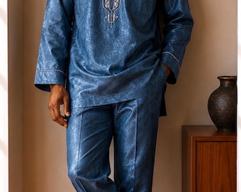 Pantalones tradicionales africanos para hombre / Pantalones estilo senador nigeriano / Ropa masculina hecha a mano / Pantalones a medida / Lujo cultural
