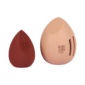 Makeup Blender with Silicone Case, Soft Velvet Latex-Free Sponge – GlowFusion | Ruby Vibe Co