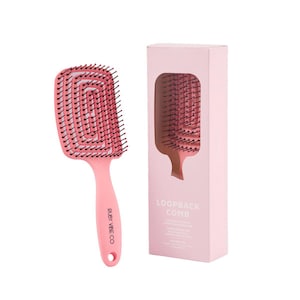 Curved Detangling Hair Comb for Quick Drying & Gentle Scalp Massage - Loopback | Ruby Vibe Co