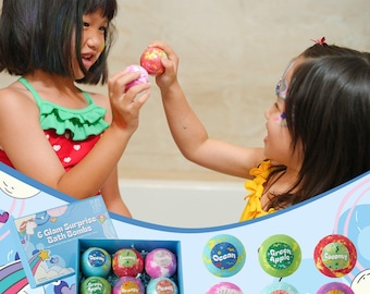 Kids Surprise Bath Bomb Set, Jewelry Inside, 6-Pack