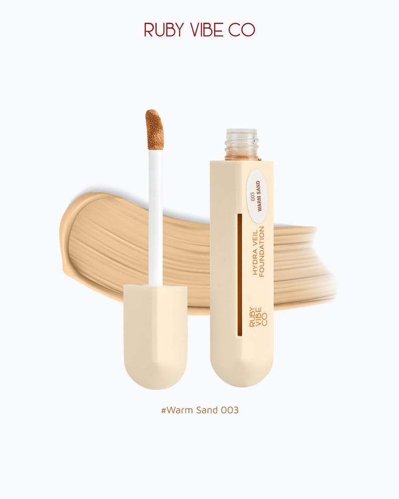 Ruby Vibe Co Hydra Veil Liquid Foundation – Natural Radiant Finish, Buildable Coverage Bild 10