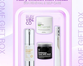 Ruby Vibe Co Skin Renewal Kit | Dermaplaning, Exfoliation, Detox, Hydration Set