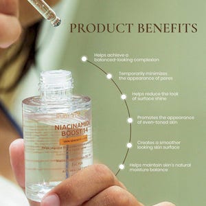 Niacinamide Face Serum for Balancing, Smoother, Even-Looking Skin – Niacinamide Boost 14 | Ruby Vibe Co image 5