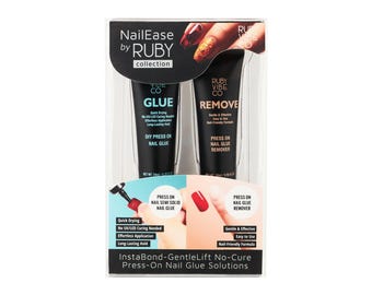 NailEase Press-On Nail Glue and Remover Kit – Fast, Safe, Long-Lasting Hold