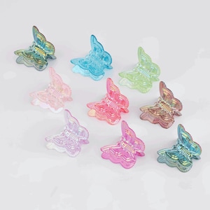 Y2K Glitter Butterfly Mini Hair Clips - Creative Hairstyles (50pcs)