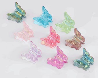 Y2K Glitter Butterfly Mini Hair Clips - Creative Hairstyles (50pcs)