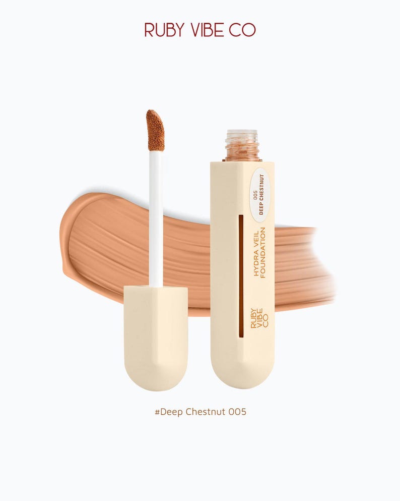 Ruby Vibe Co Hydra Veil Liquid Foundation – Natural Radiant Finish, Buildable Coverage Bild 14