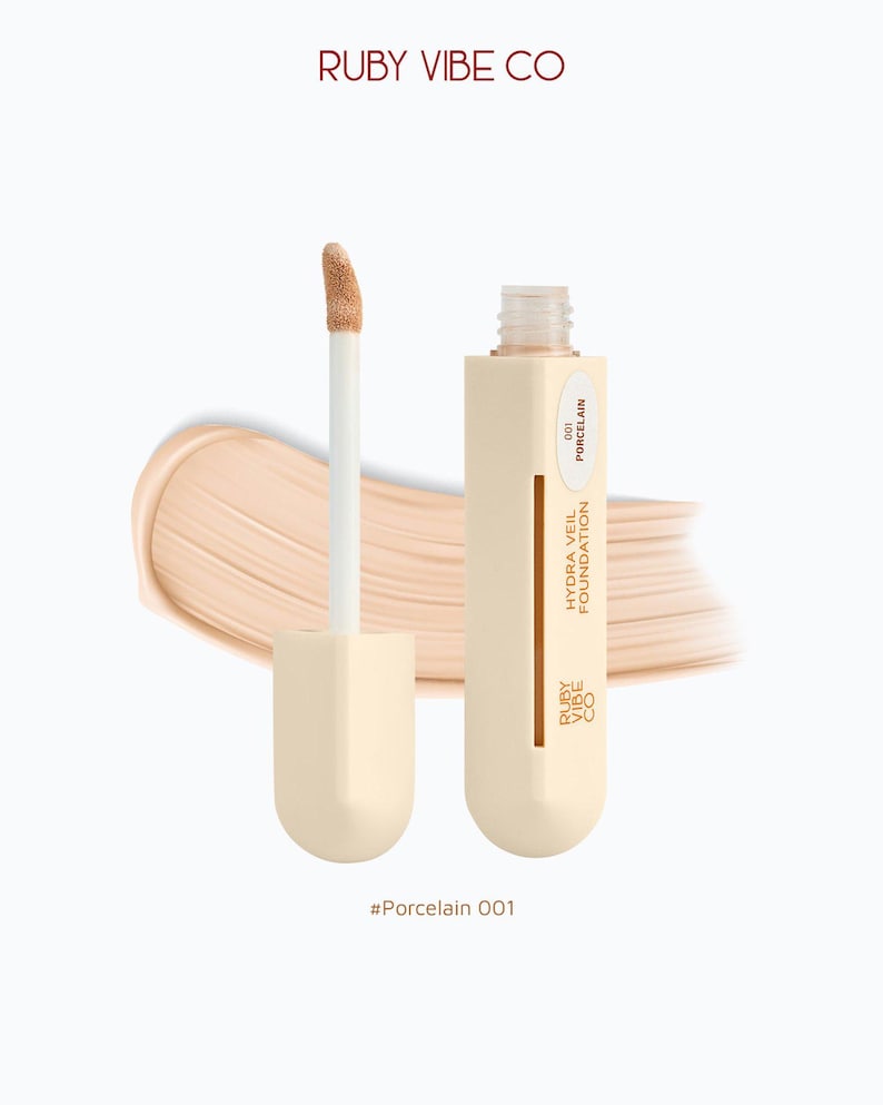 Ruby Vibe Co Hydra Veil Liquid Foundation – Natural Radiant Finish, Buildable Coverage Bild 7
