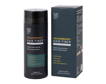 VolumeBoost Hair Fiber Powder – Instant Volume, Natural Look - 10 Shades | Ruby Vibe Co