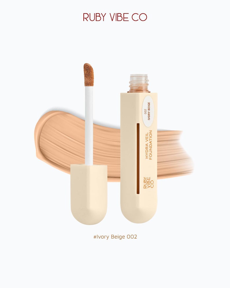 Ruby Vibe Co Hydra Veil Liquid Foundation – Natural Radiant Finish, Buildable Coverage Bild 9