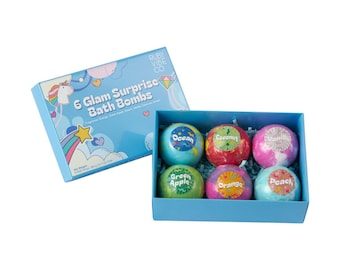 Kids Surprise Bath Bomb Set, Jewelry Inside, 6-Pack