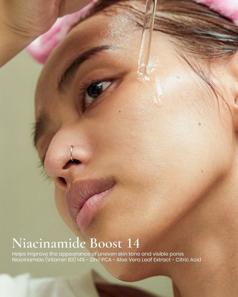 Niacinamide Face Serum for Balancing, Smoother, Even-Looking Skin – Niacinamide Boost 14 | Ruby Vibe Co image 4