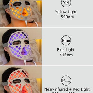 Ruby Vibe Co - LED Therapy Facial Mask for At-Home Skincare, Portable & Rechargeable, Light Technology for Skin Appearance Enhancement image 4