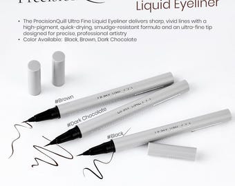 Ultra-Fine Liquid Eyeliner for Precise, Smudge-Resistant Lines - 3 Shades - PrecisionQuill | Ruby Vibe Co