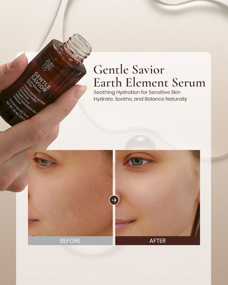 RUBY VIBE CO - Soothing Face Serum for Sensitive Skin – Centella Asiatica, Niacinamide image 5
