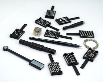 Cat Eye Nail Art Magnet Set, 3D Gel Design, 15-Piece