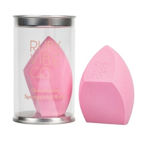 Latex-Free Makeup Sponge for Smooth Wet & Dry Application - GlowFusion Velvet Sponge | Ruby Vibe Co