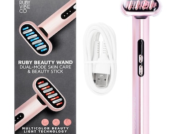Ruby Beauty Wand – Soothing Facial Massage Tool for Radiant Skin