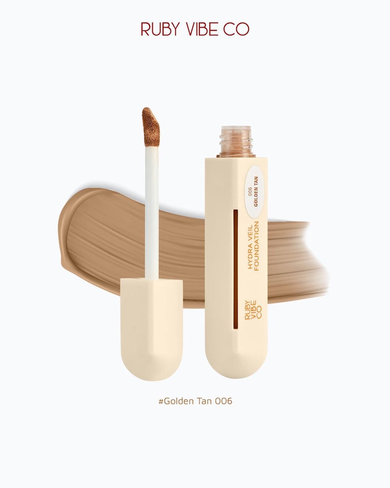Ruby Vibe Co Hydra Veil Liquid Foundation – Natural Radiant Finish, Buildable Coverage Bild 15
