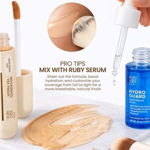 Ruby Vibe Co Hydra Veil Liquid Foundation – Natural Radiant Finish, Buildable Coverage Bild 5