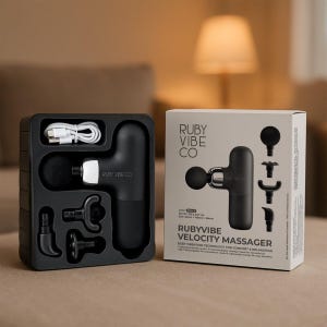 Deep Vibration Massager, 4-Speed USB-C Rechargeable - RubyVibe Velocity Massager | Ruby Vibe Co