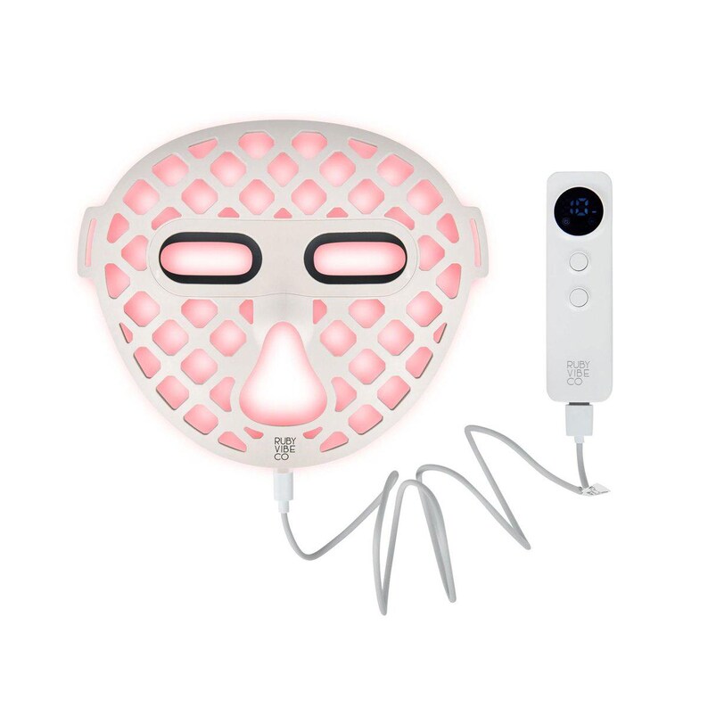 Ruby Vibe Co - LED Therapy Facial Mask for At-Home Skincare, Portable & Rechargeable, Light Technology for Skin Appearance Enhancement image 2