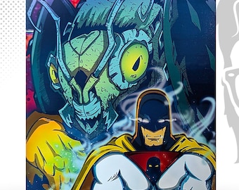 Space Ghost Comic Size Metal Print