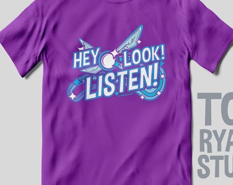 Hey Look Listen T Shirt / MashUp / Men and Women's Fitted T Geekery / Geekdom / Nostalgia by Tom Ryan's Studio