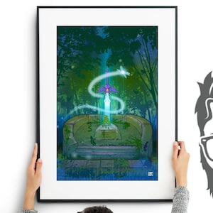 The Legend of Zelda Breath of the Wild Nintendo Geekery Poster, Fine Art Print, Retro Gamer Art