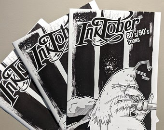 Reduce in Price! Inktober Art Book Collection 2019 1980's and 1990's Cartoon Edition