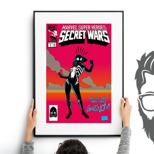 Spidey Gwen Secret Wars Art Print: Signed Comic Book Poster
