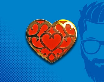 Heart Container / Breath of the Wild / BOTW / Heart / Level Up / Legend of Zelda / Link / Hat Pin / Lapel Pin / Hard Enamel /  Pin