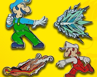 Fire and Ice Bro's / Super Mario / Nintendo / Limited Edition / 4 Pin Hard Enamel Set