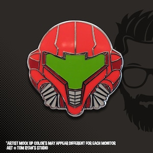 Samus Helmet Hard Enamel Pin: Metroid SNES Geek Lapel Pin