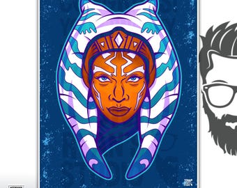 White Space Knight Mini Art Print 8.5x11