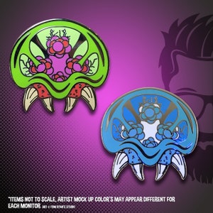 Metroid Hard Enamel Hat Pin NEW color variants Green or Frozen Blue