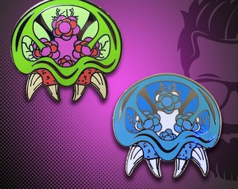 Metroid Hard Enamel Hat Pin NEW color variants Green or Frozen Blue