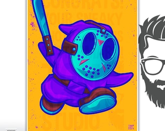 Shy Guy Killer Mini Art Print 8.5x11