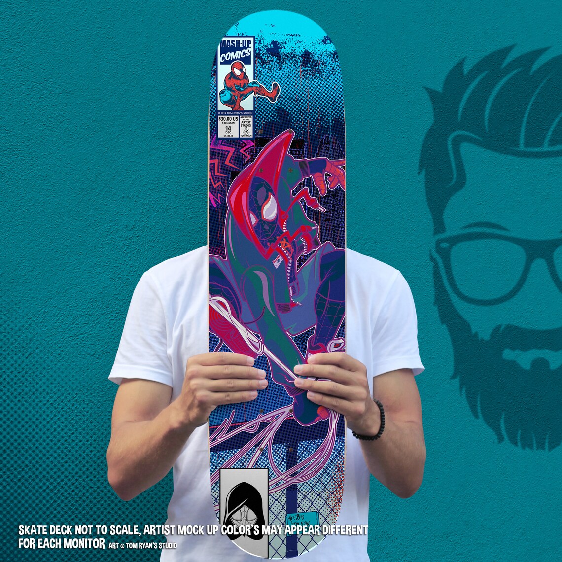 Skateboard Deck Ft. Spiderverse Varied Widths Etsy
